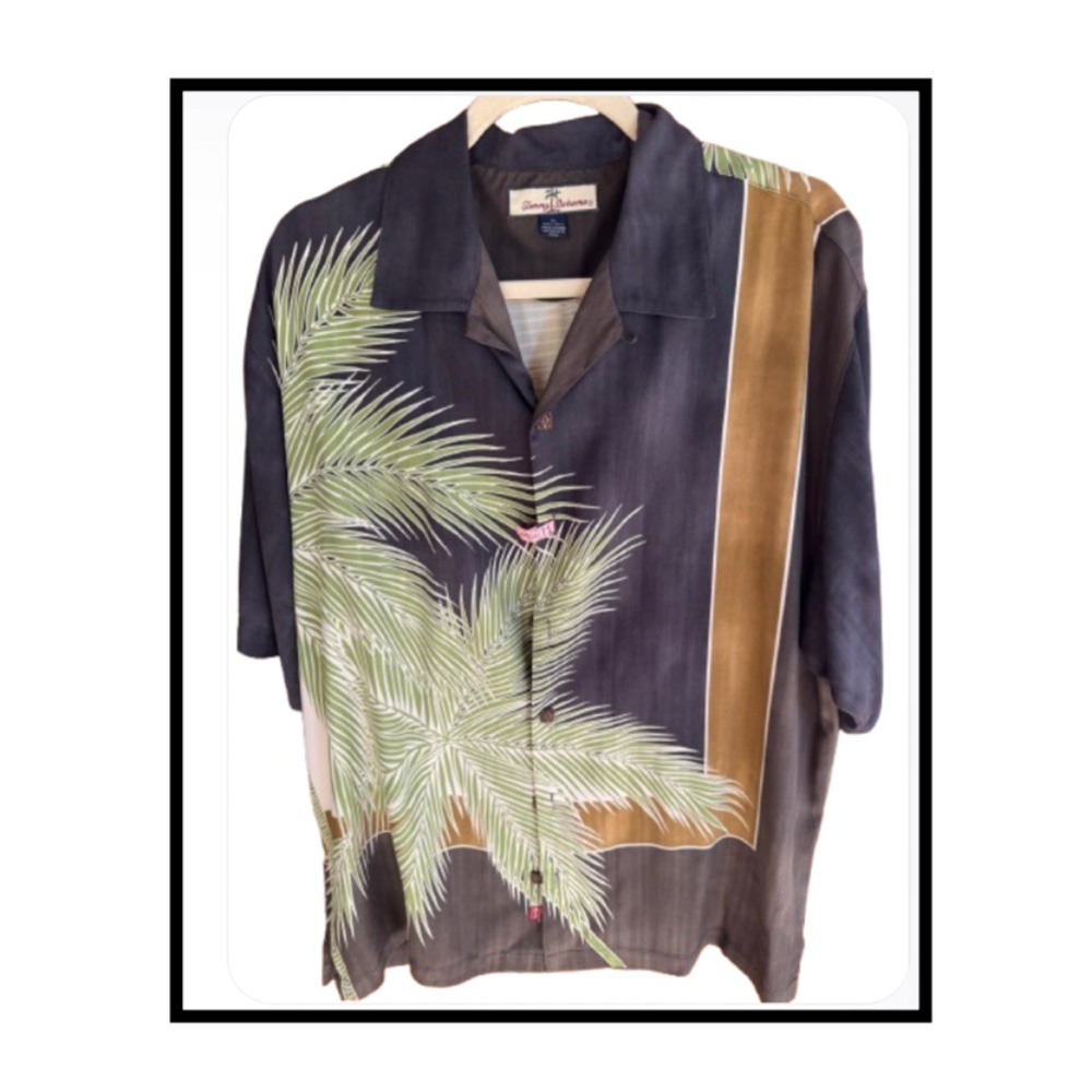 TOMMY BAHAMA men's silk shirt sz MED worn once perfect!